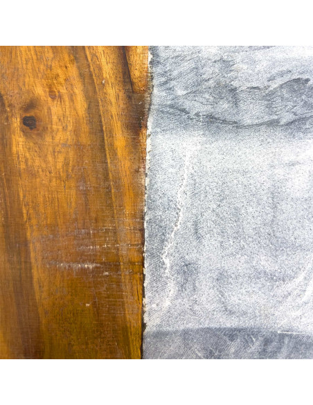 Tabla de Madera con Mármol Gris 20x30x2cm - Elegante y Funcional