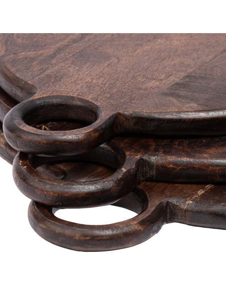 Tabla Redonda de Madera - Elegante y Rústica para Cocina