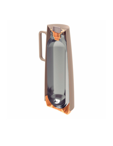 Termo 1Lt Beige - Revestimiento Antiadherente y Mango Antitérmico