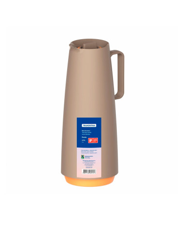 Termo 1Lt Beige - Revestimiento Antiadherente y Mango Antitérmico