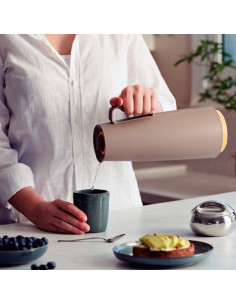 Termo 1Lt Beige - Revestimiento Antiadherente y Mango Antitérmico 2