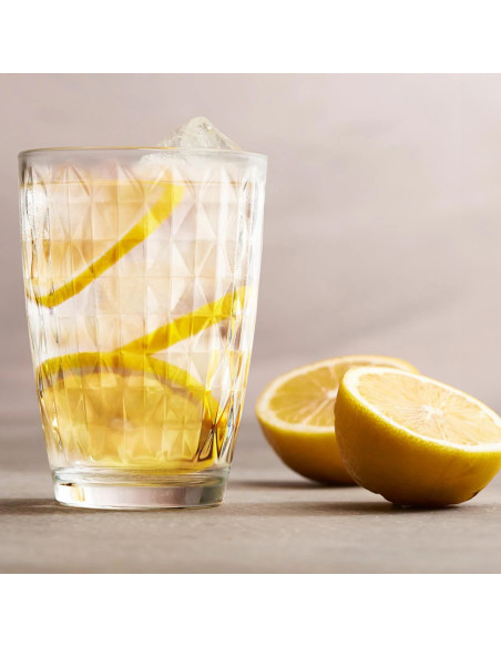 Vaso largo diamante 415ml set de 6