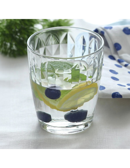 Vaso largo diamante 415ml set de 6