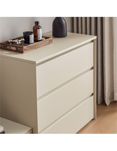 Velador 3 cajones Auri crema