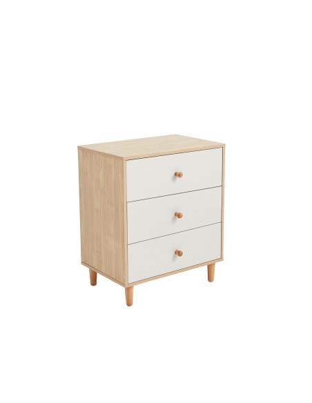 Velador 3 cajones Hela blanco