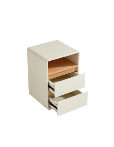 Velador 3 cajones Aiko beige