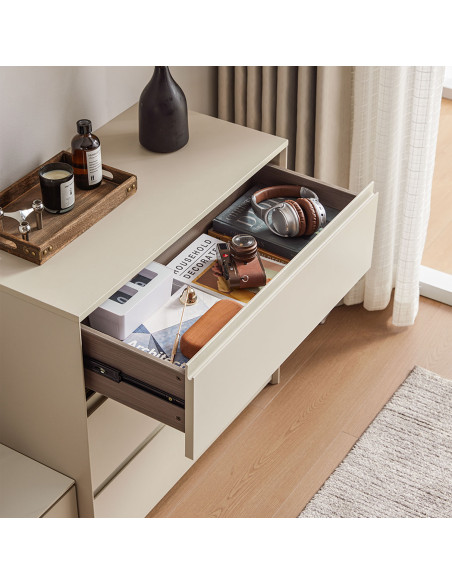 Velador 3 cajones Auri crema