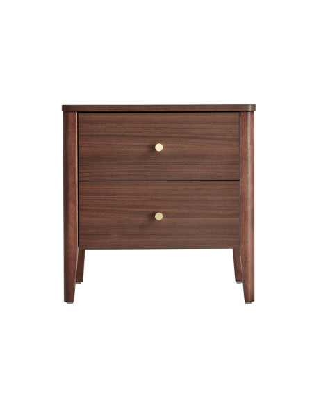 Velador 2 cajones Liorel café oscuro