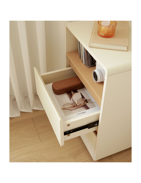 Velador 3 cajones Aiko beige