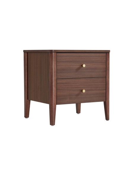 Velador 2 cajones Liorel café oscuro