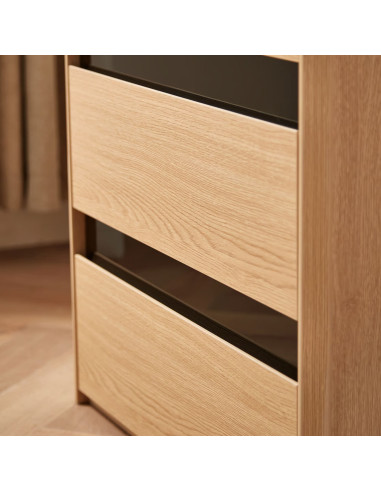 Velador 3 cajones Meli café