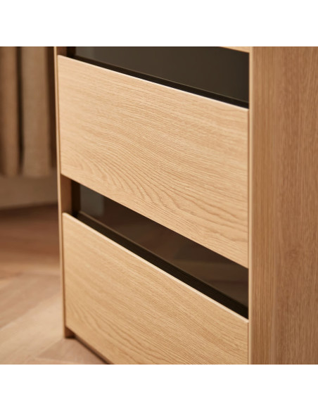 Velador 3 cajones Meli café