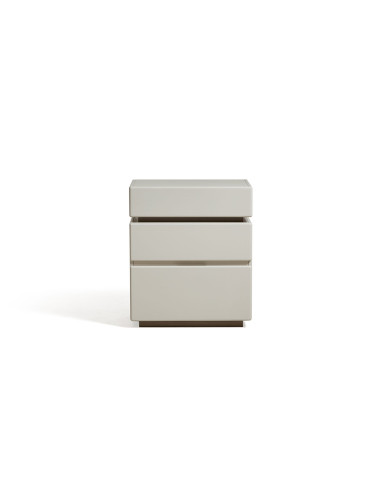 Velador 3 cajones Kanso gris claro