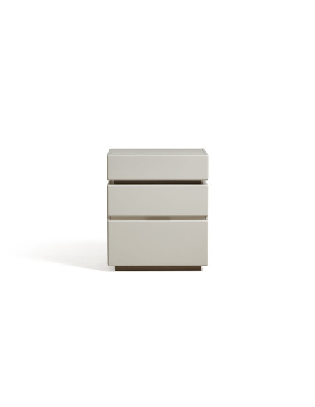 Velador 3 cajones Kanso gris claro