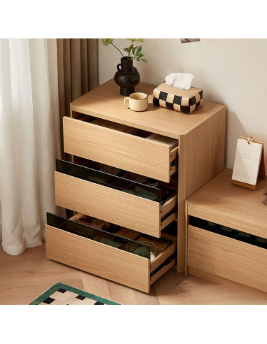 Velador 3 cajones Meli café