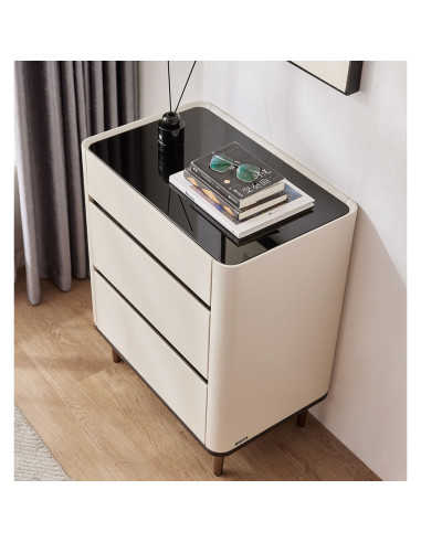 Velador 3 cajones Olen gris oscuro