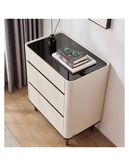 Velador 3 cajones Olen gris oscuro