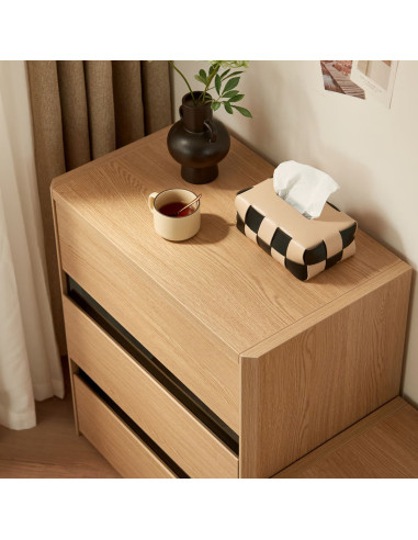 Velador 3 cajones Meli café