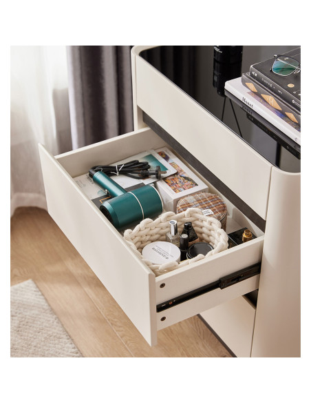 Velador 3 cajones Olen gris oscuro