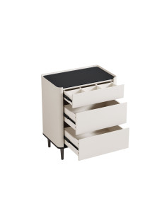 Velador 3 cajones Olen gris oscuro 2