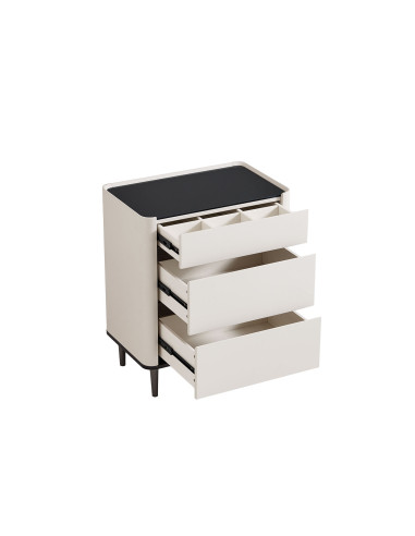 Velador 3 cajones Olen gris oscuro