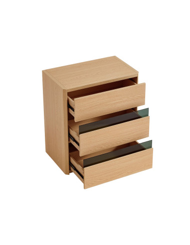 Velador 3 cajones Meli café