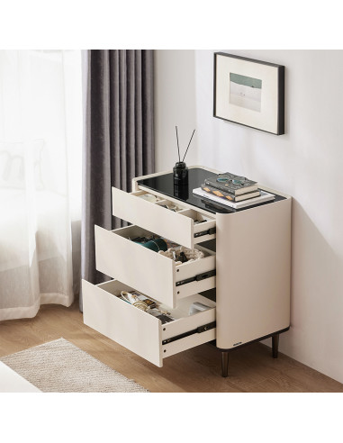 Velador 3 cajones Olen gris oscuro