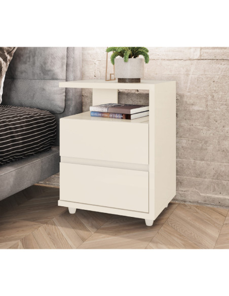 Velador Campeche Off White 48x39x65 cm - Dormitorio