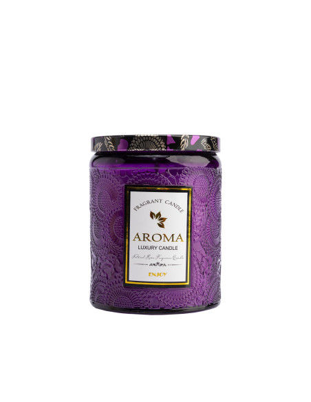 Vela Frasco Morado 7x9 cm - Decoración Elegante y Acogedora