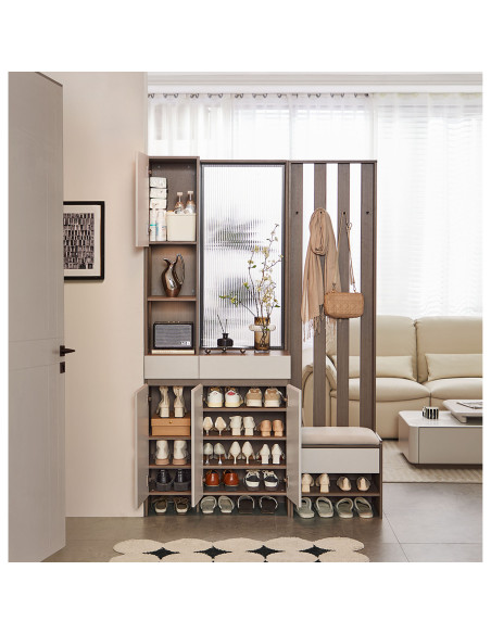 Zapatero multiuso Nara gris claro