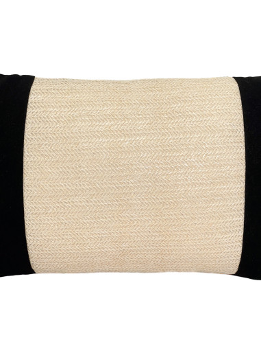 Cojín de Sisal Blanco y Negro 30x50 cm - Decoración Moderna