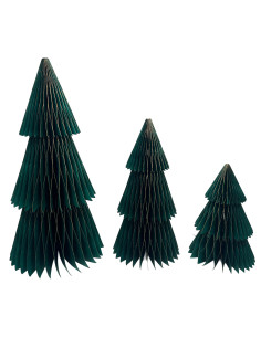 Adorno árbol Navidad papel 3pcs 23cm - 33cm - 45cm