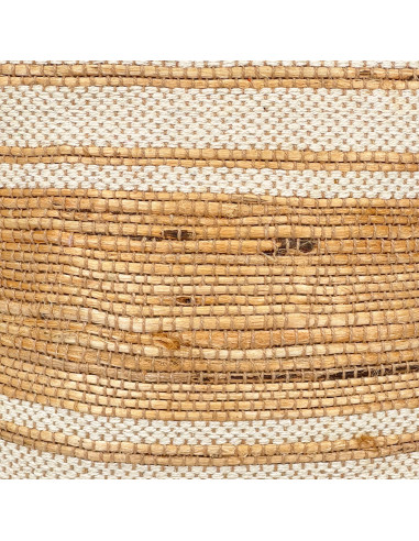 Cojín de Yute con Franjas Milk 45x45cm - Decoración Hogar