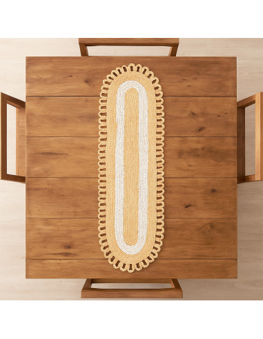 Camino Mesa Yute Tricolor 120x40cm - Decoración Comedor