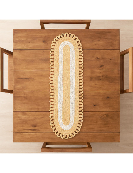 Camino de mesa yute tricolor 120x40cm