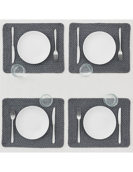 Individual yute azul 48x33cm