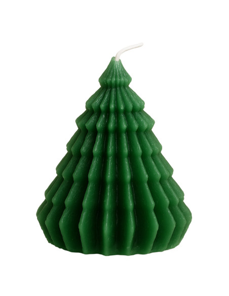 Vela árbol origami 10cm verde