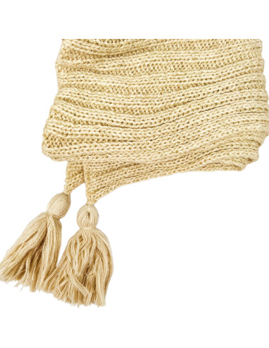 Manta Lisa Con Flecos Beige 130x170cm - Textil Hogar