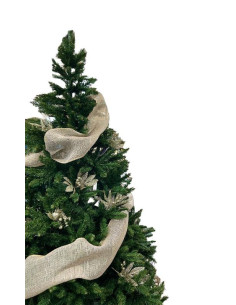 Malla navidad 26x450cm dorado 2