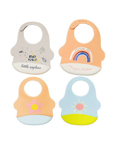 Babero de Silicona con Diseños para Bebés - Menaje Infantil