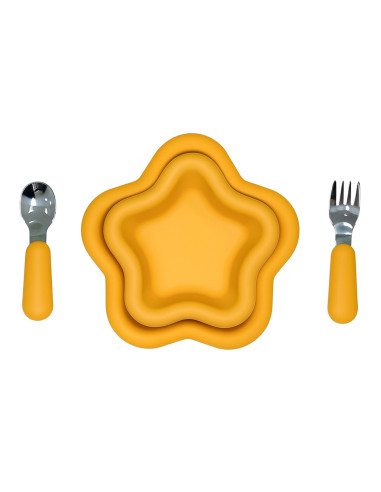 Juego de Comida Infantil Estrella 4 Piezas - Menaje Infantil
