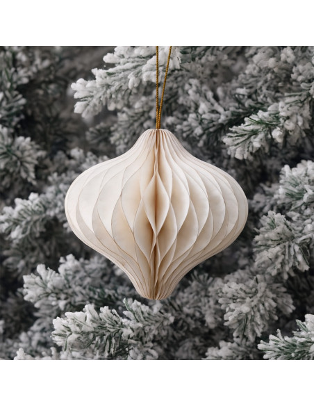 Colgante Navidad 4 Piezas 8 cm Origami Blanco - Decoración Navideña