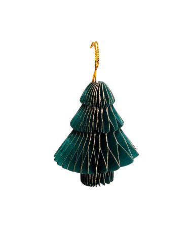 Colgante Navidad 4 Piezas 8 cm Origami Verde - Decoración Árbol