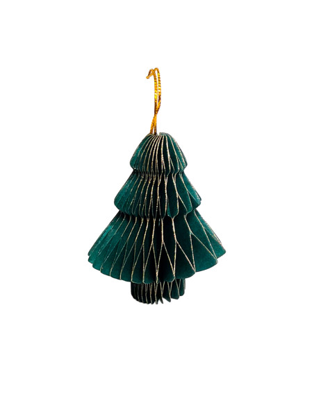 Colgante Navidad 4 Piezas 8 cm Origami Verde - Decoración Árbol