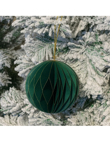 Colgante Navidad 4 Piezas 8 cm Origami Verde - Decoración Árbol