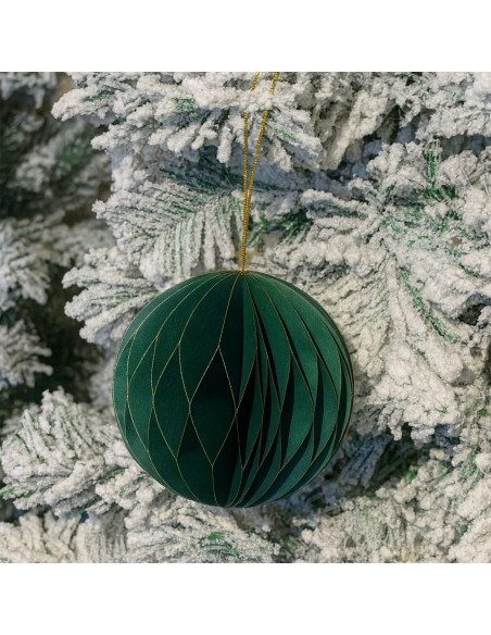 Colgante Navidad 4 Piezas 8 cm Origami Verde - Decoración Árbol