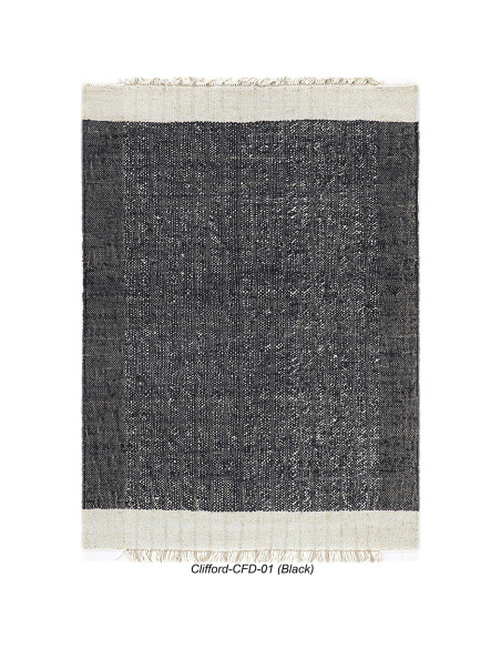Alfombra 120x180cm Cliford negro