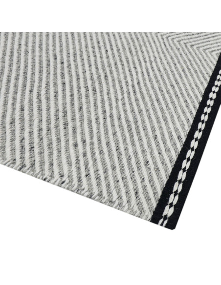 Alfombra 180x270cm Kanigo marfil/negro