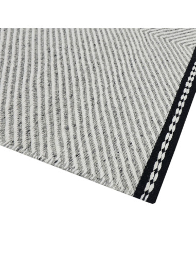 Alfombra Kanigo Marfil/Negro 210x150cm - Moderna y Elegante