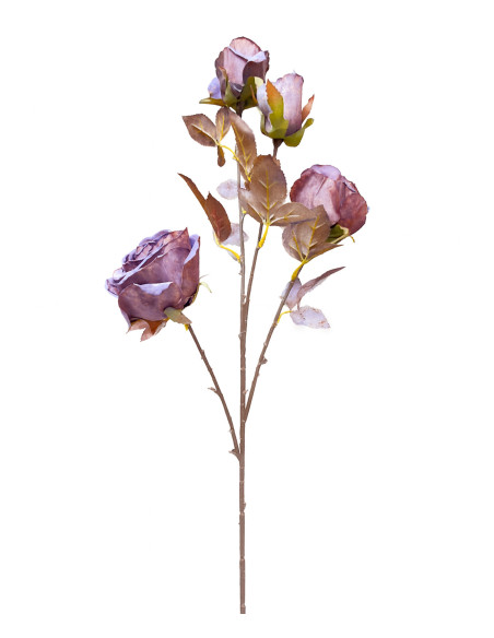 Flor Rosa Artificial Café - Decoración Natural y Elegante